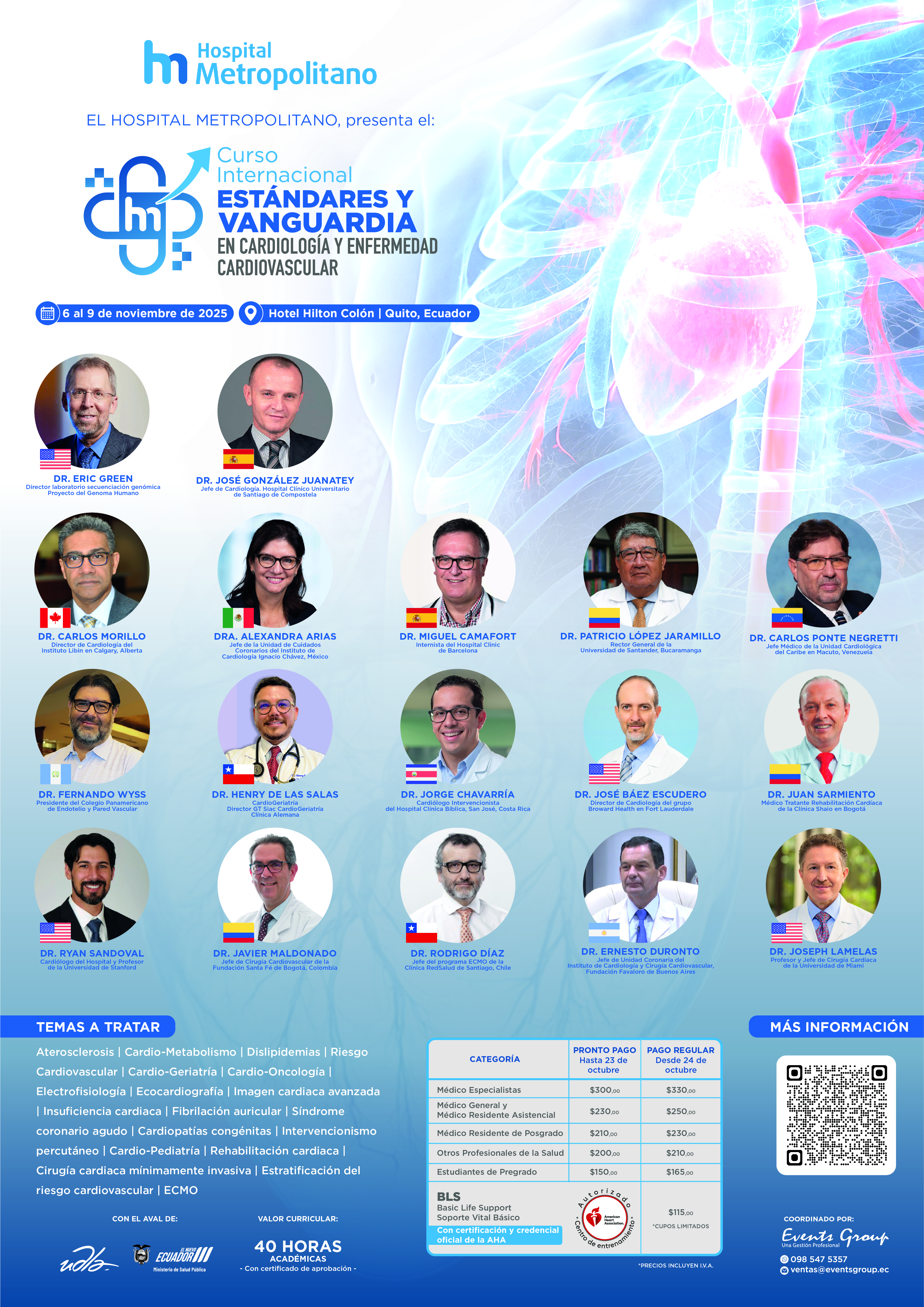 Curso Internacional Estándares y Vanguardia en Cardiología y Enfermedad Cardiovascular